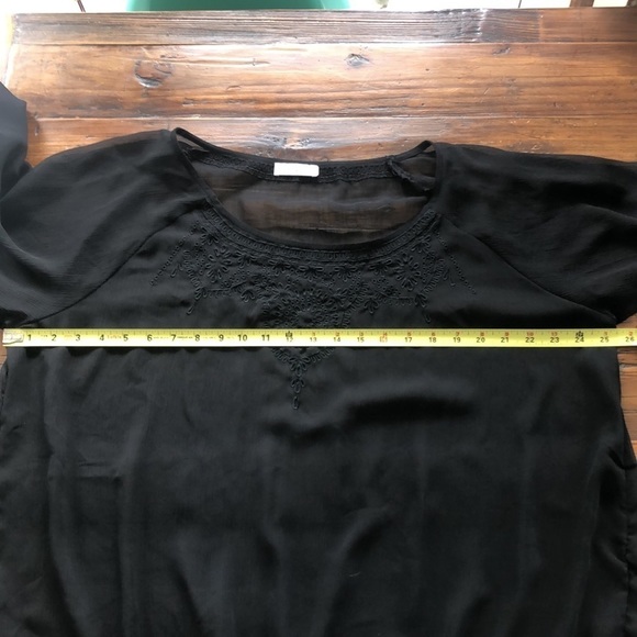 Rickis black sheer top plus size - Picture 7 of 9